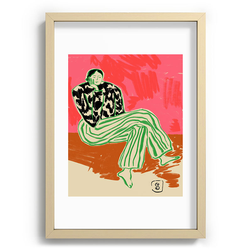 CALM WOMAN PORTRAIT Framed Art Print