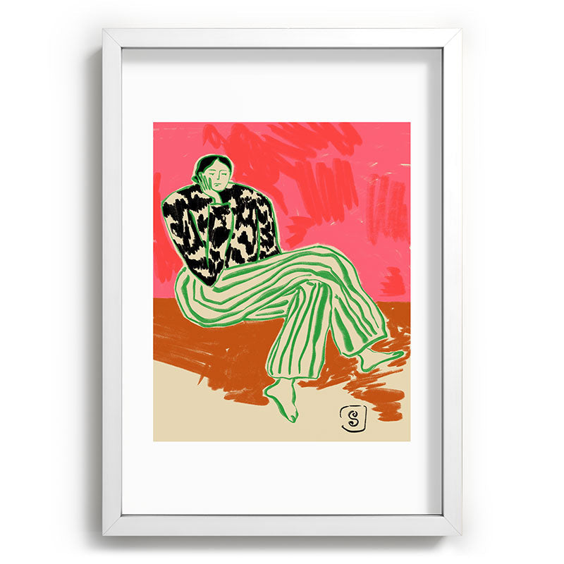 CALM WOMAN PORTRAIT Framed Art Print