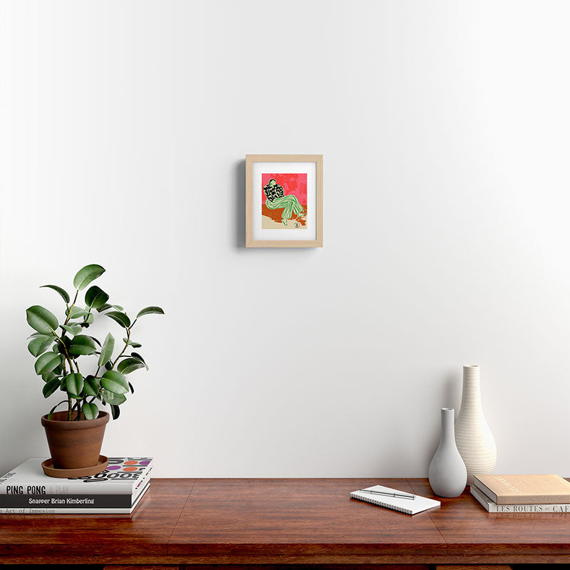 CALM WOMAN PORTRAIT Framed Art Print