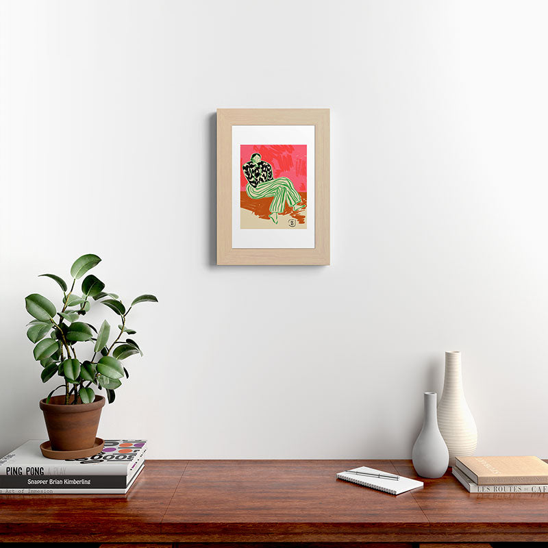 CALM WOMAN PORTRAIT Framed Art Print