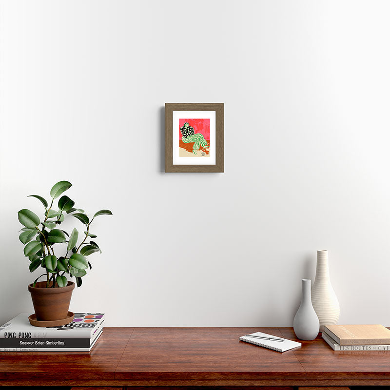 CALM WOMAN PORTRAIT Framed Art Print