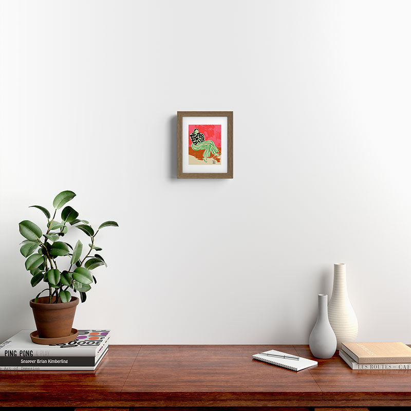 CALM WOMAN PORTRAIT Framed Art Print