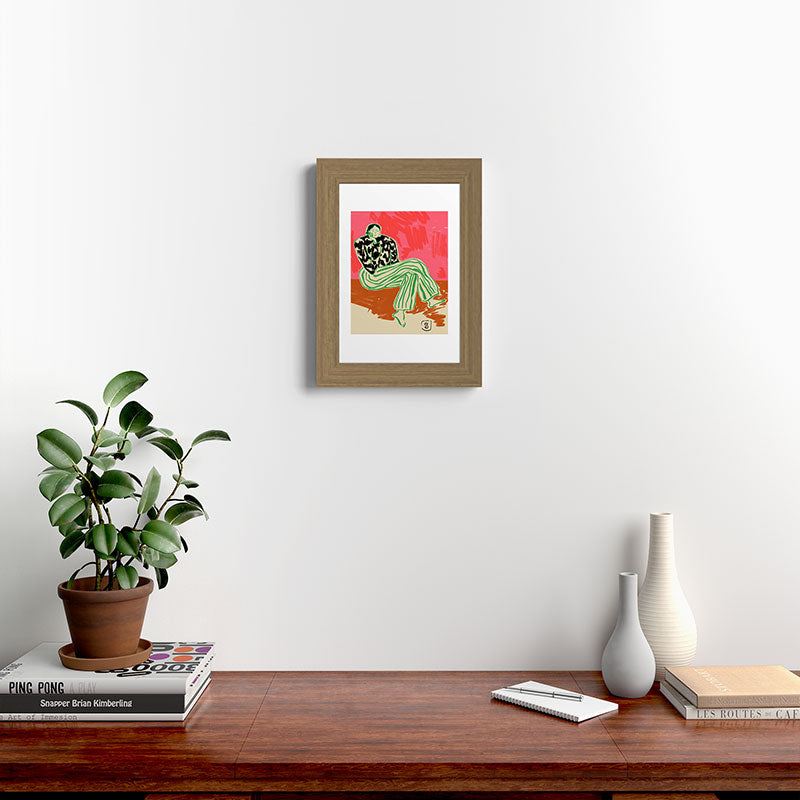 CALM WOMAN PORTRAIT Framed Art Print