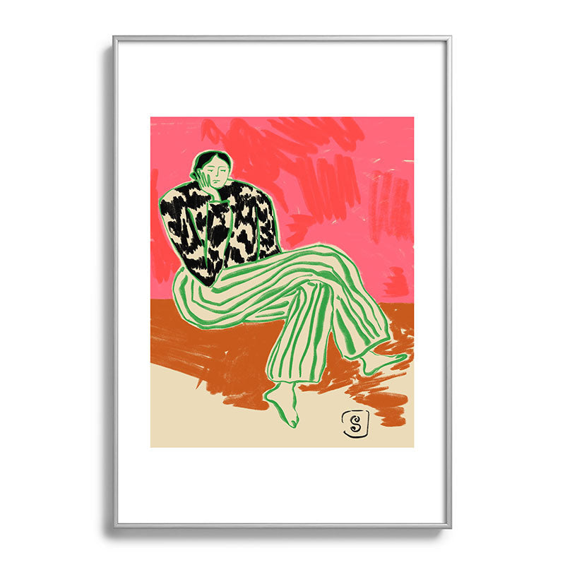 CALM WOMAN PORTRAIT Framed Art Print