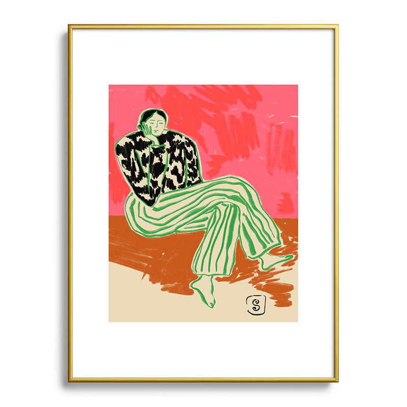 CALM WOMAN PORTRAIT Framed Art Print