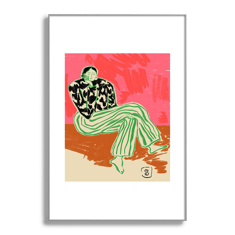 CALM WOMAN PORTRAIT Framed Art Print