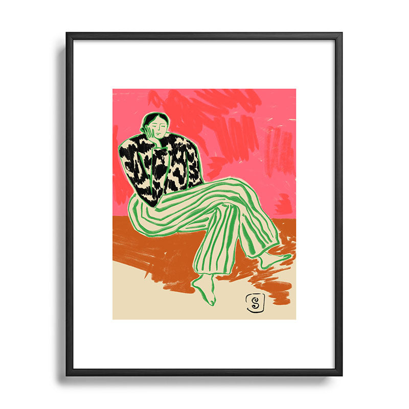 CALM WOMAN PORTRAIT Framed Art Print