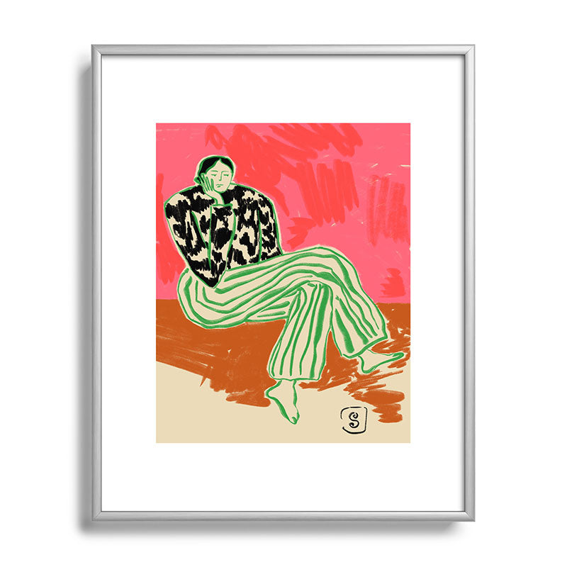 CALM WOMAN PORTRAIT Framed Art Print