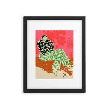 CALM WOMAN PORTRAIT Framed Art Print