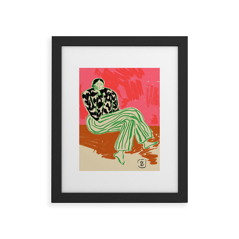 CALM WOMAN PORTRAIT Framed Art Print