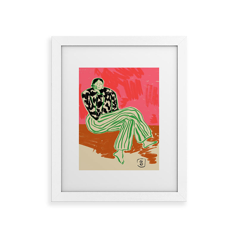 CALM WOMAN PORTRAIT Framed Art Print