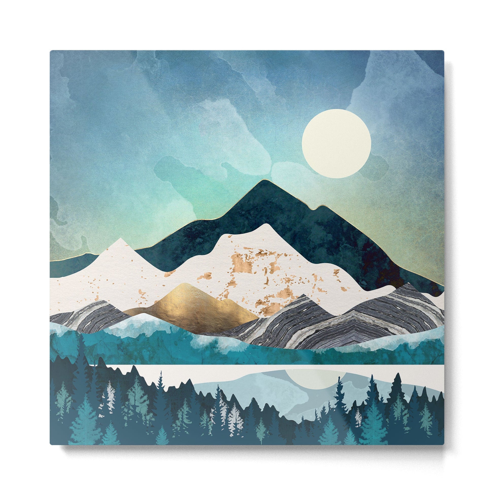 Evening Forest Metal Print
