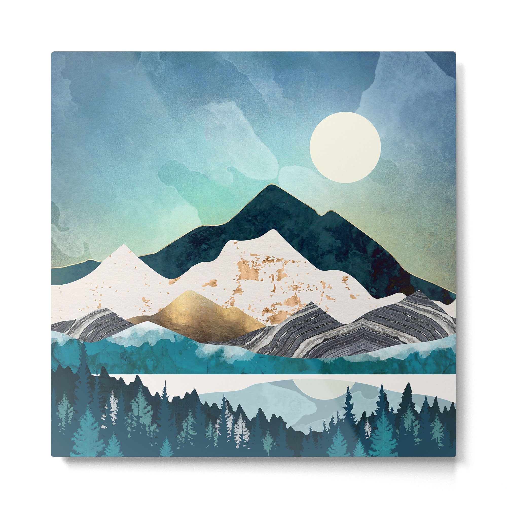 Evening Forest Metal Print