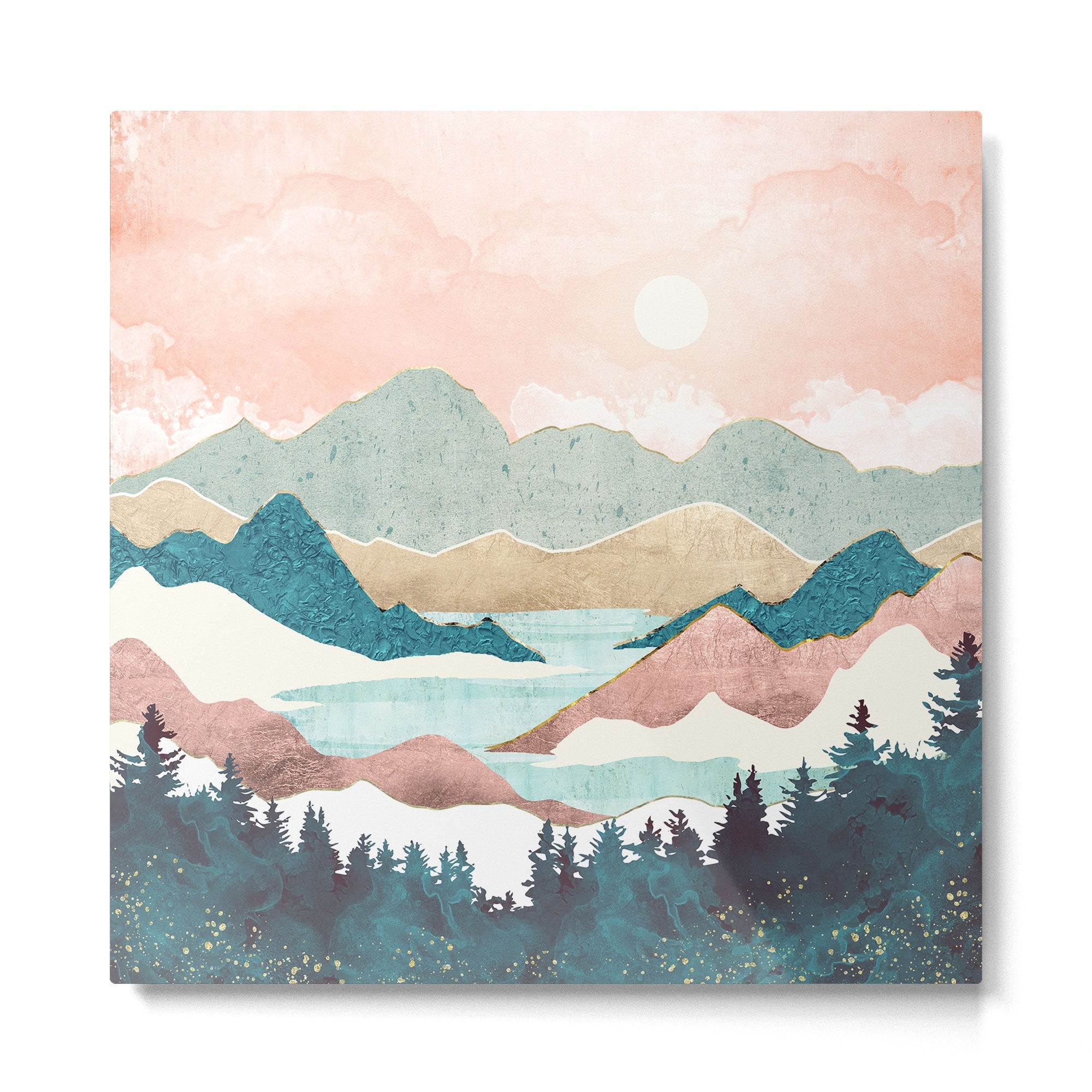 Lake Sunrise II Metal Print