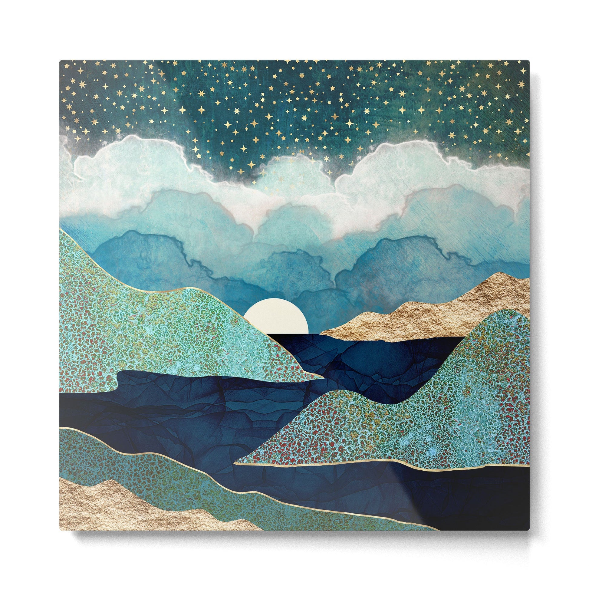 Ocean Clouds Metal Print
