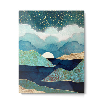 Ocean Clouds Metal Print