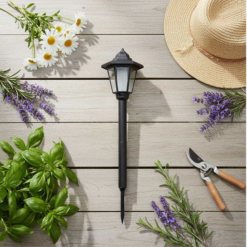 Vintage Zonne-energie Hexagonale Tuinlamp
