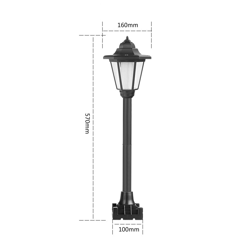Vintage Zonne-energie Hexagonale Tuinlamp