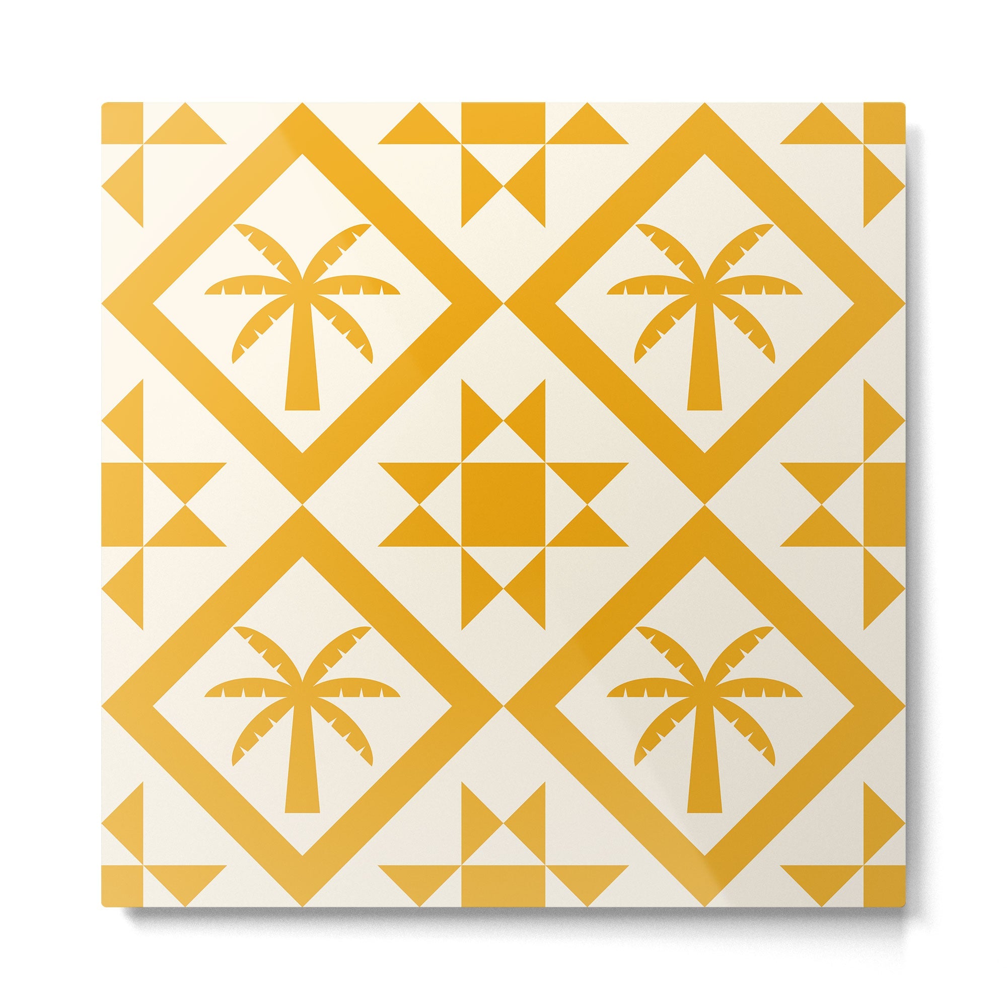Bohemian Geometric Pattern 03A Metal Print