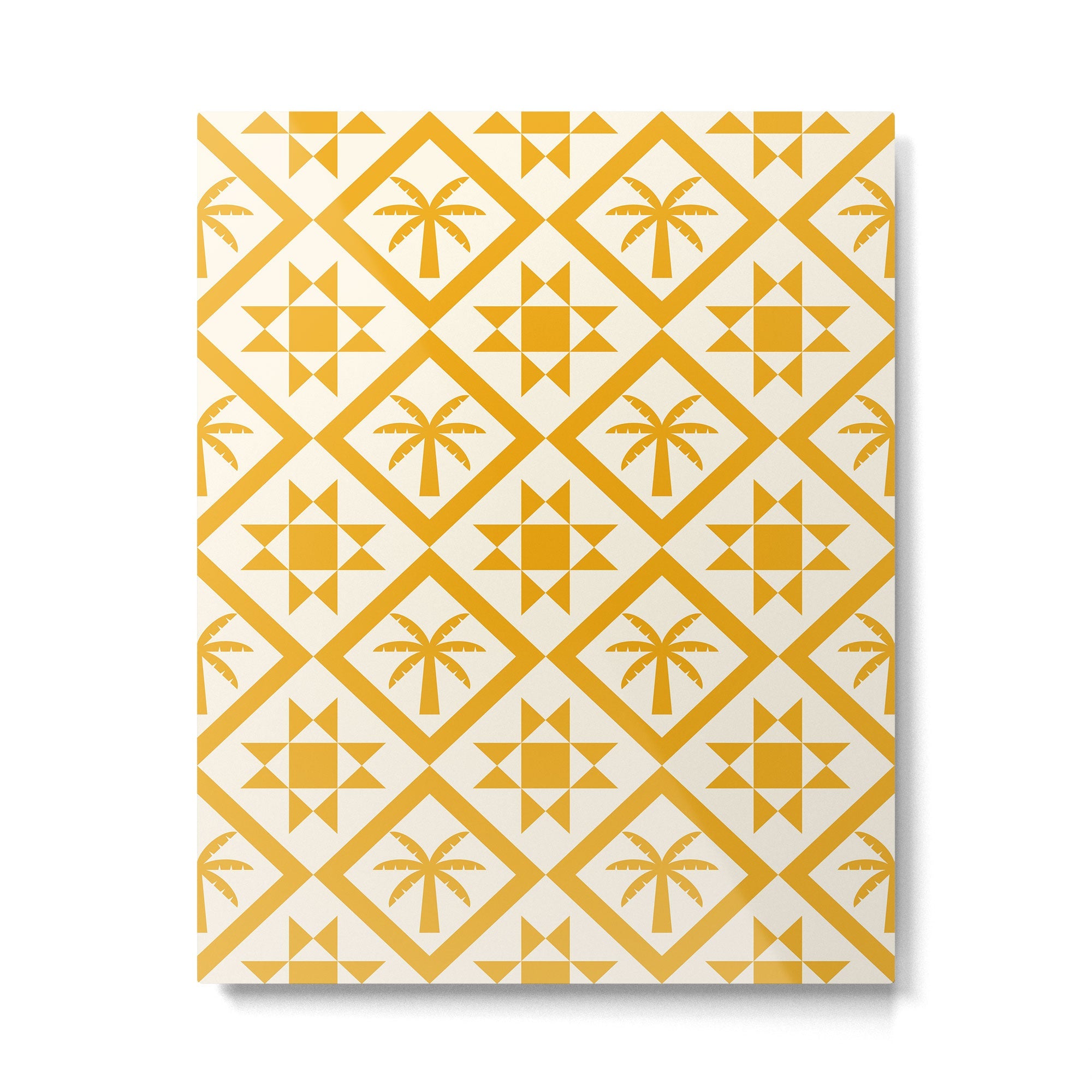 Bohemian Geometric Pattern 03A Metal Print