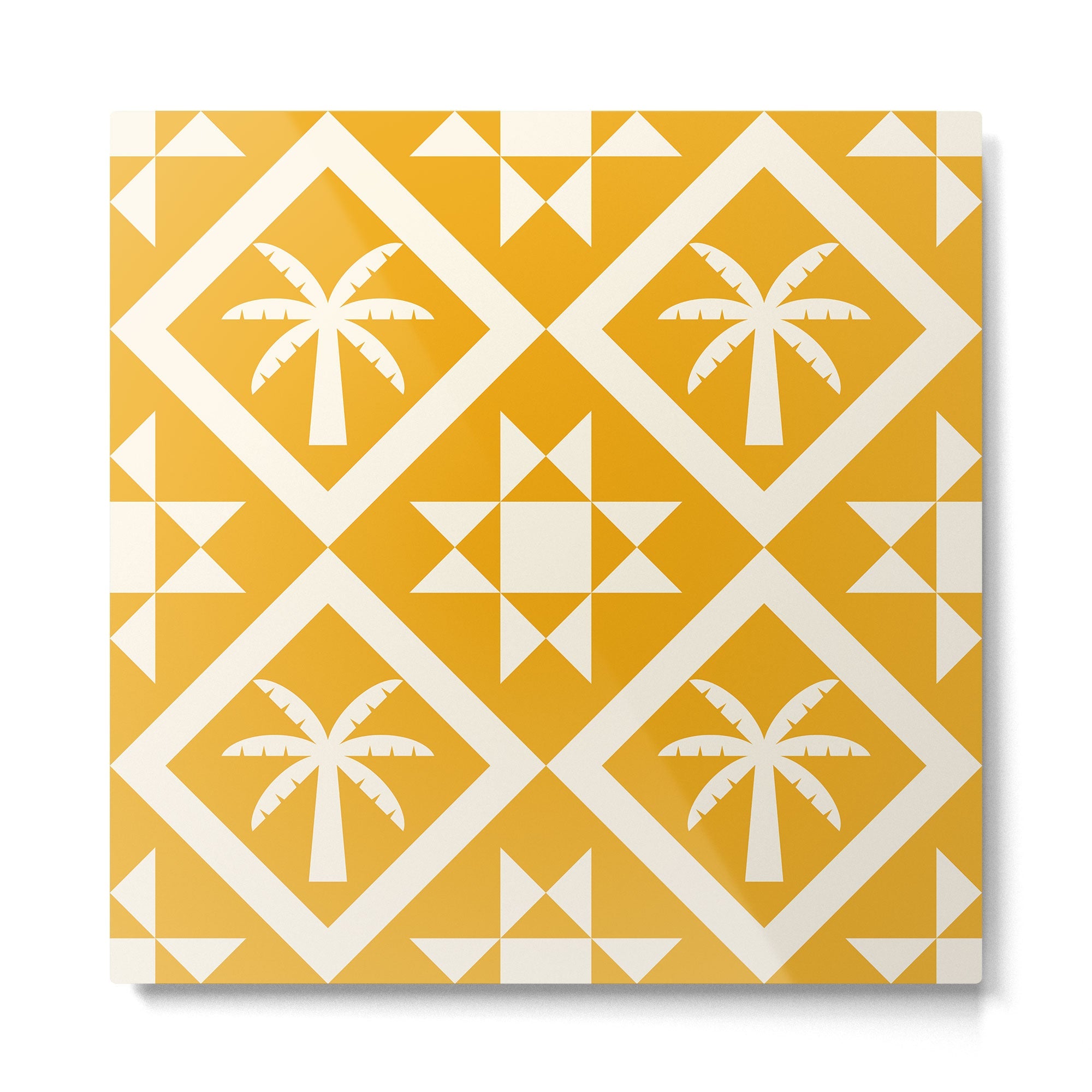 Bohemian Geometric Pattern 03B Metal Print