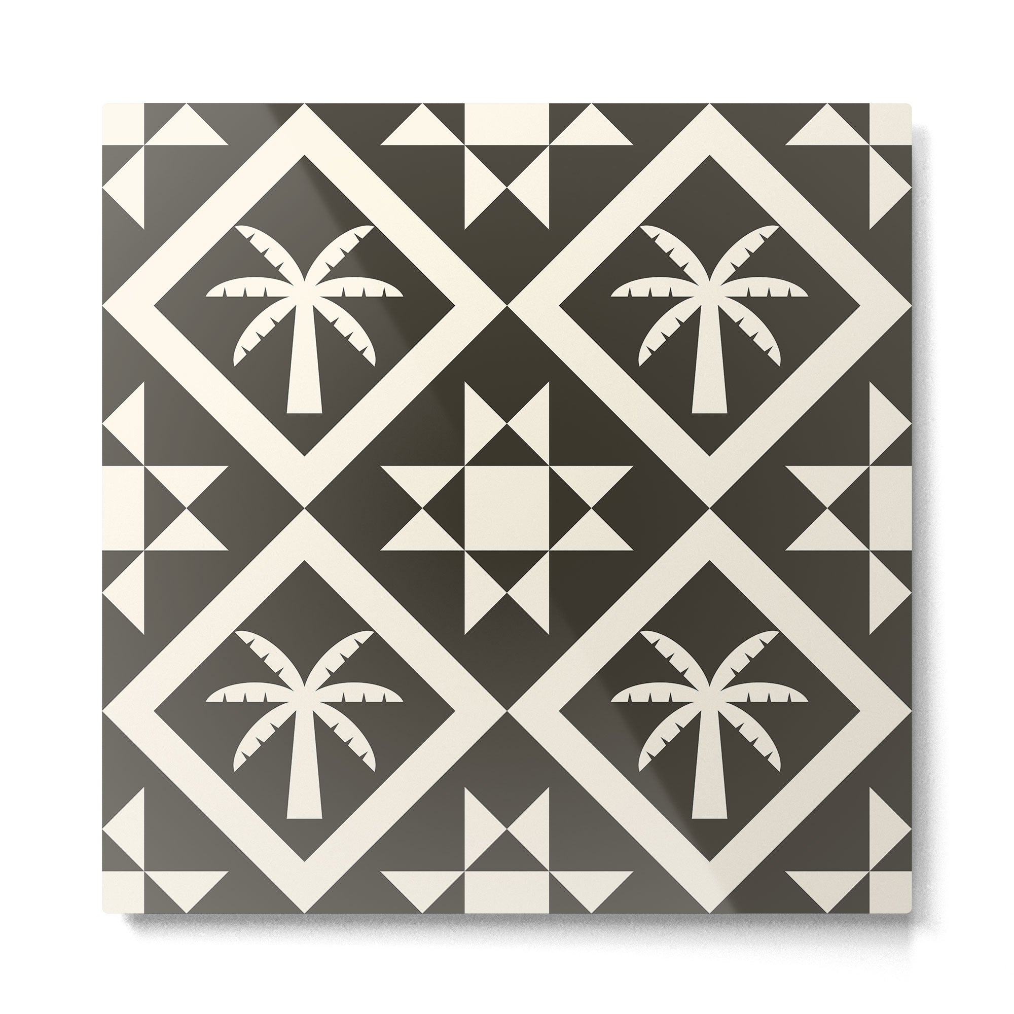 Bohemian Geometric Pattern 05B Metal Print