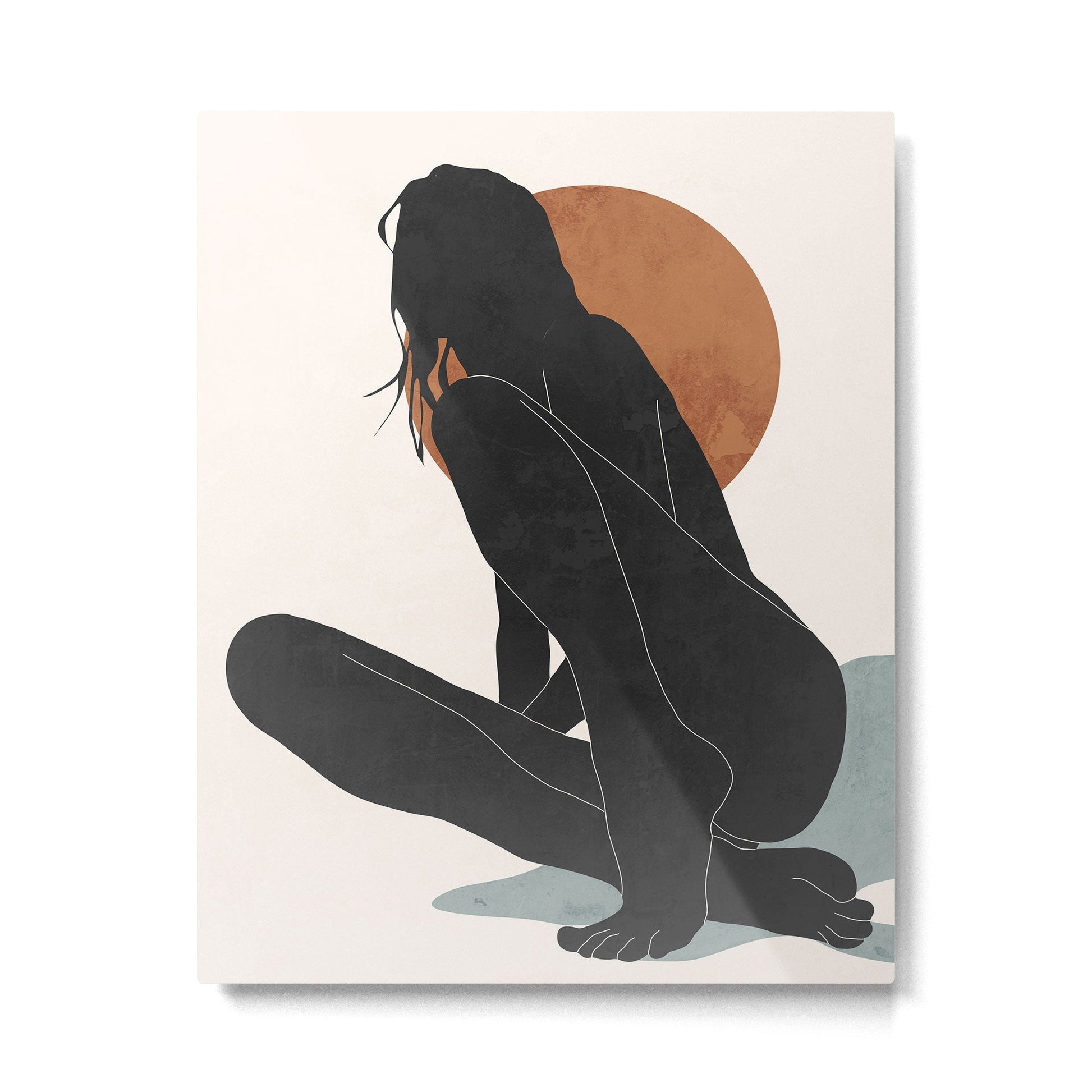 Abstract Art / Female Figure Metal Print