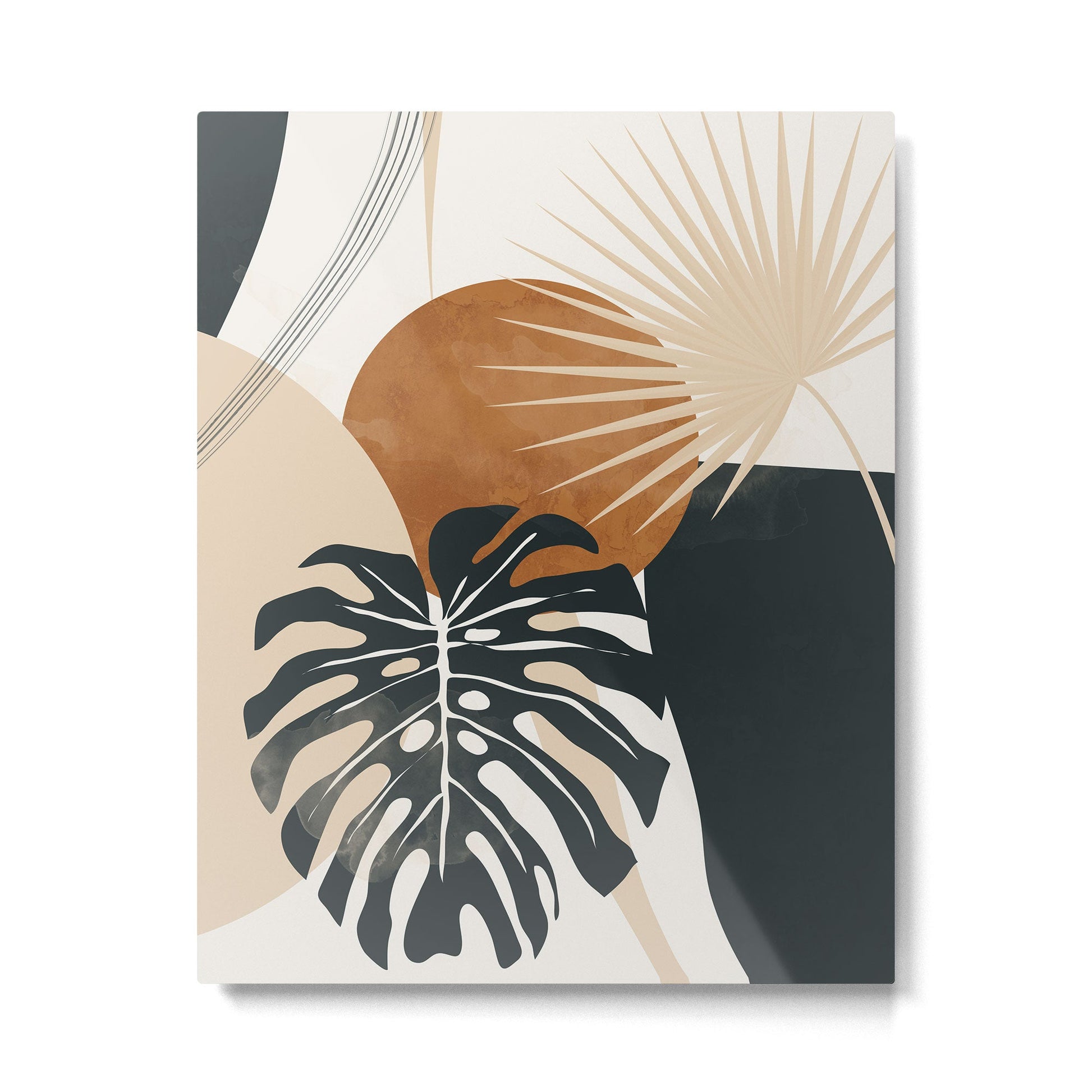 Abstract Art Tropical Leaves 7 Metal Print