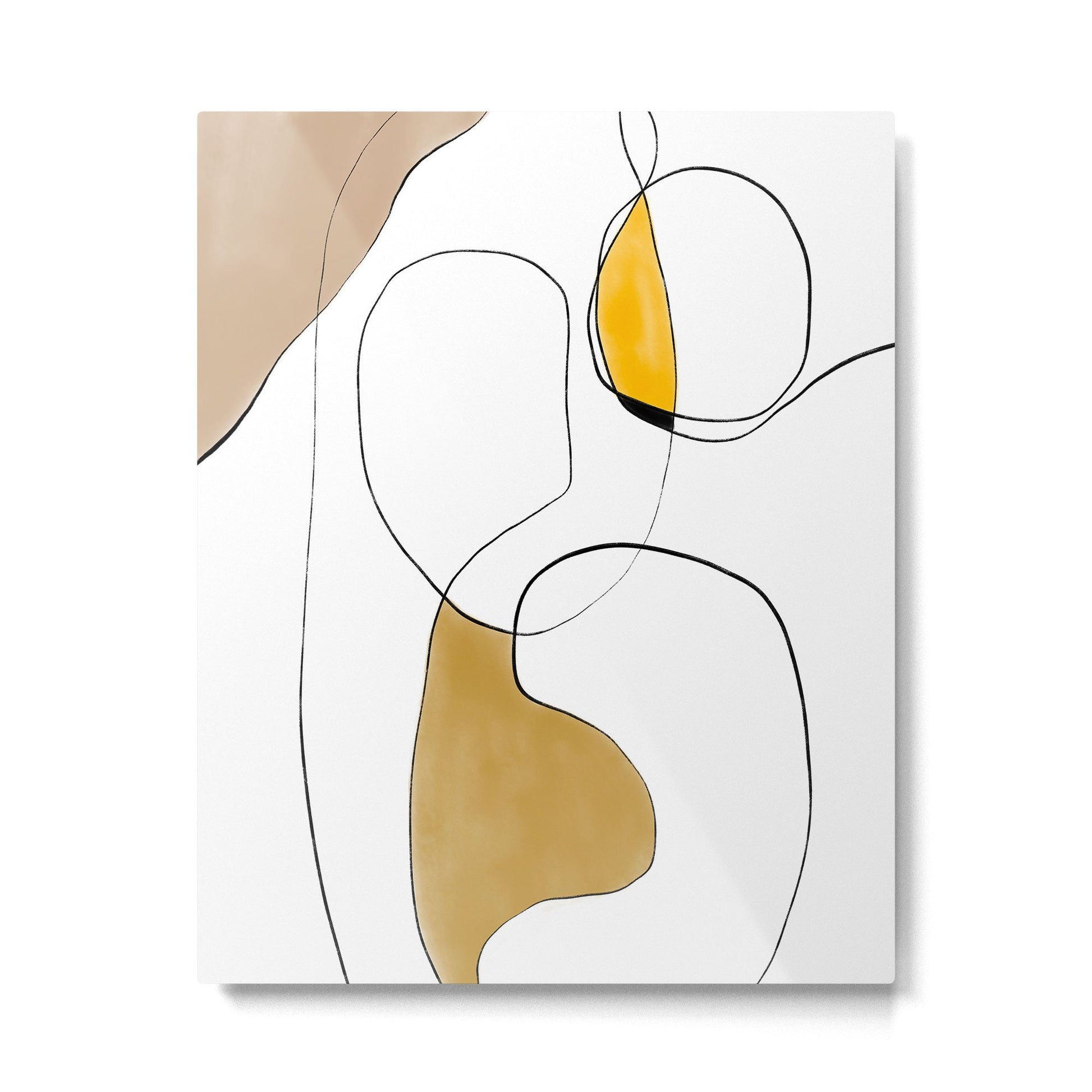 Lines Organic Shapes Metal Print
