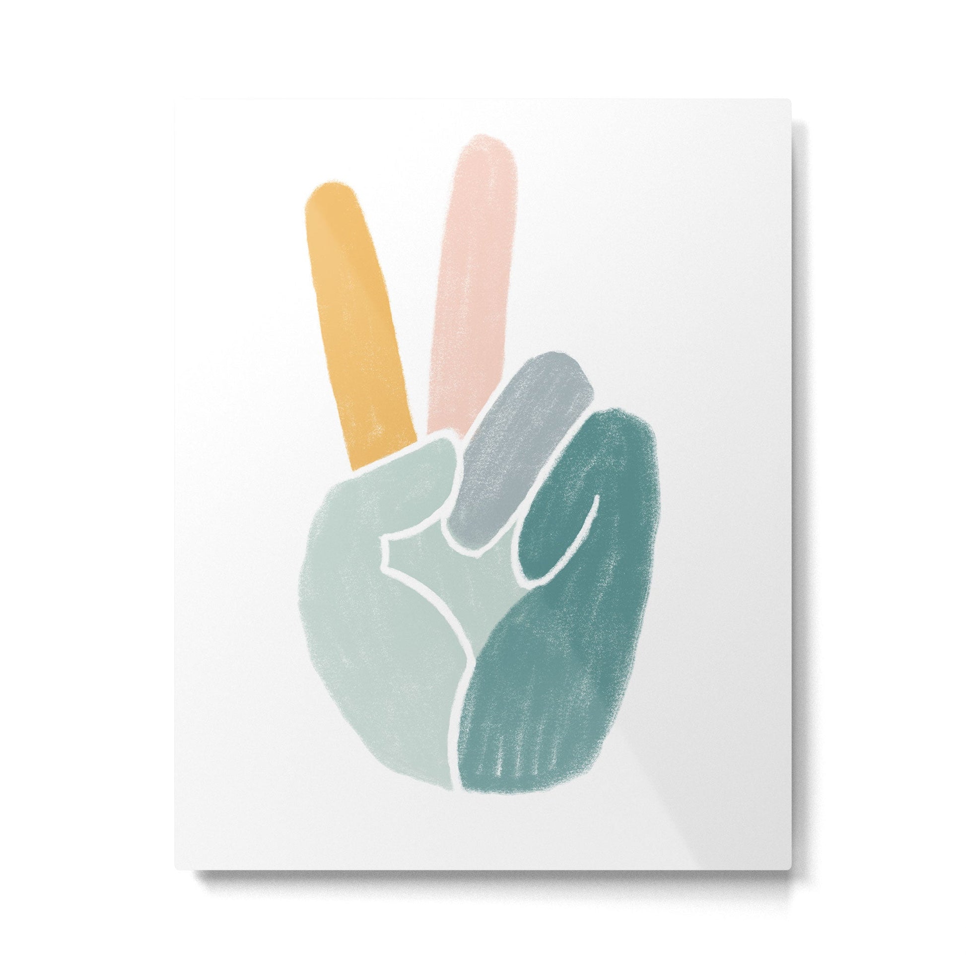 Peace sign pastel Metal Print