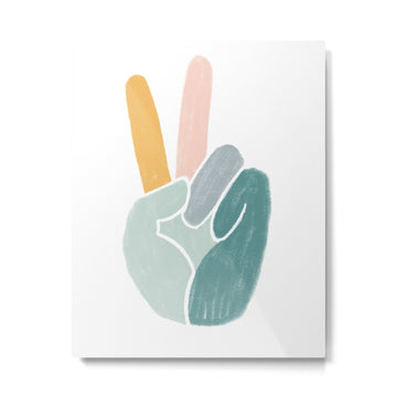Peace sign pastel Metal Print